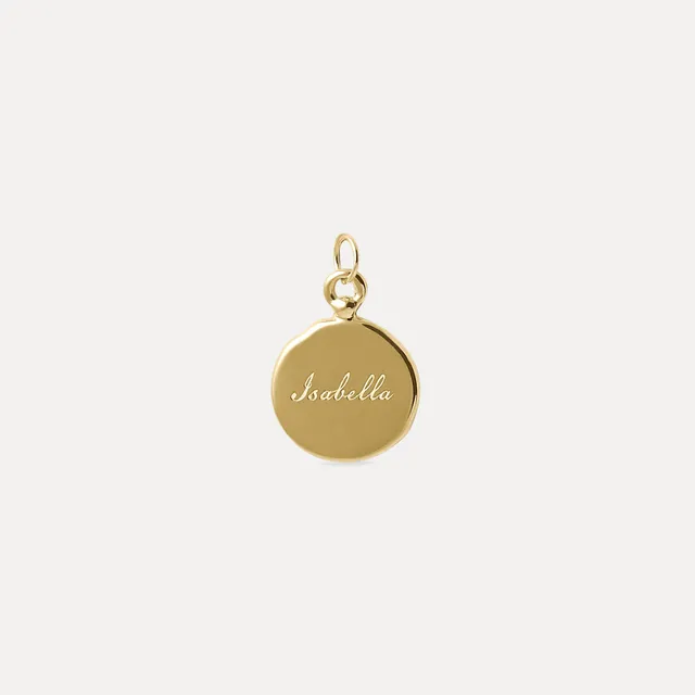 Stilnest Fluid Medallion Anhänger 585 Gold Hochglanz
