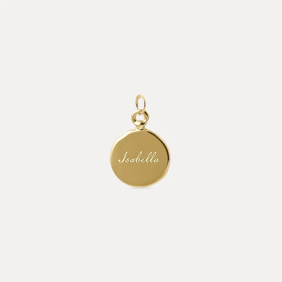 Stilnest Fluid Medallion Anhänger 585 Gold Hochglanz