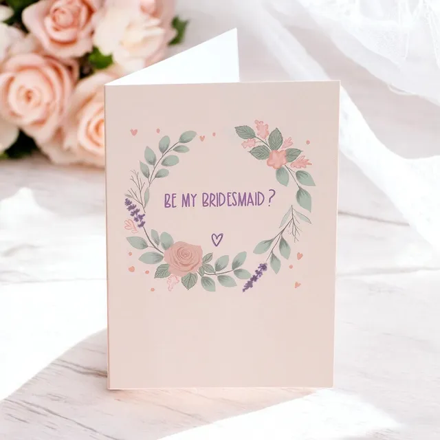 Joy by Corrine Smith Be My Bridesmaid Karte A6 Blumen