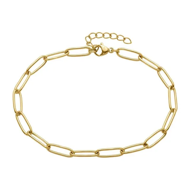 JEWLIX ID-Armbänder Gliederarmband Edelstahl Gold