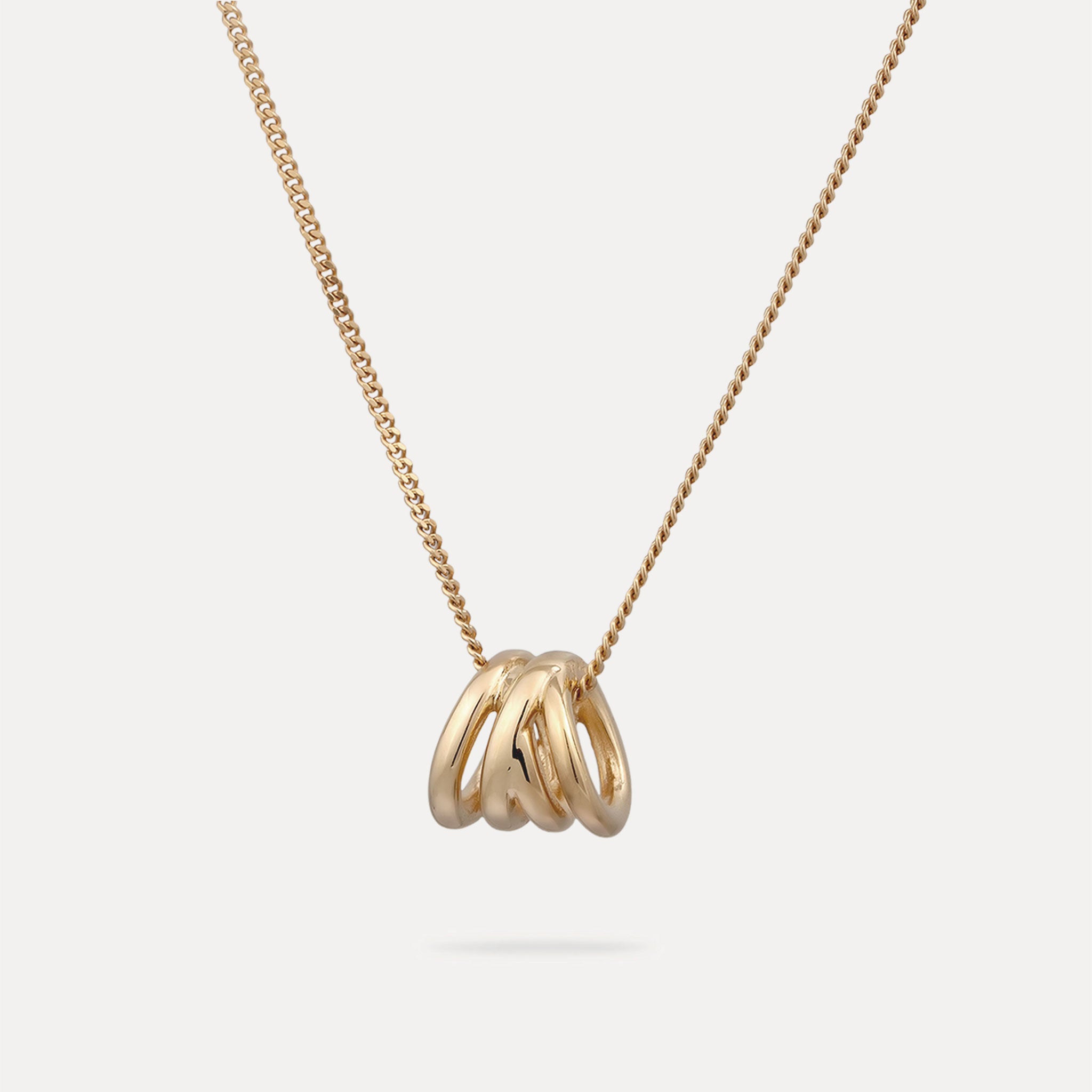 Stilnest Hypnotic Loop Anhänger 585 Gold Spirale Statement