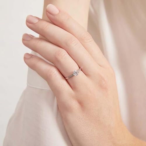 JEWLIX Verlobungsring 375 Weißgold Ring 54mm Zirkonia
