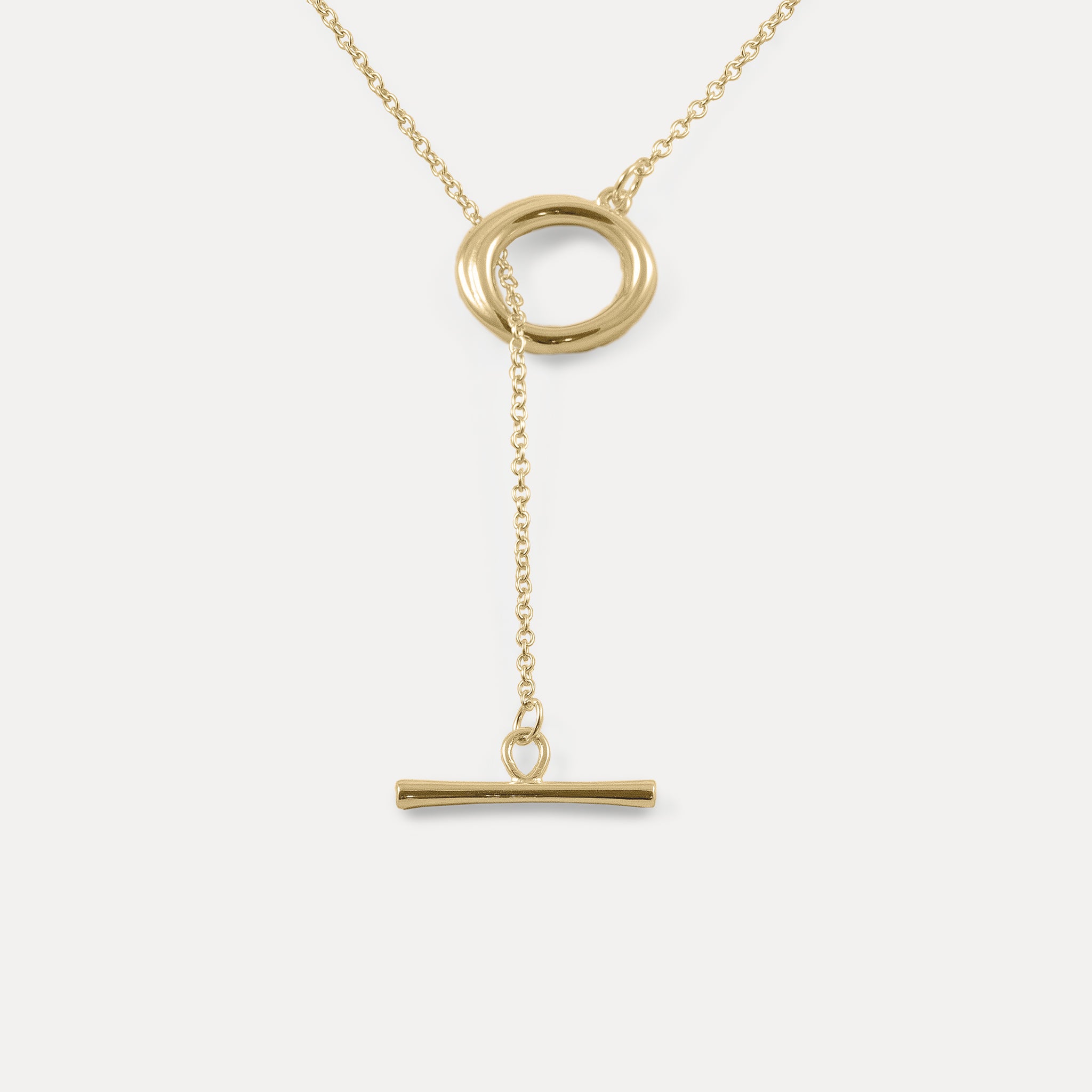 Stilnest Bonds Path Loop Lariat Kette 585 Gold 55cm