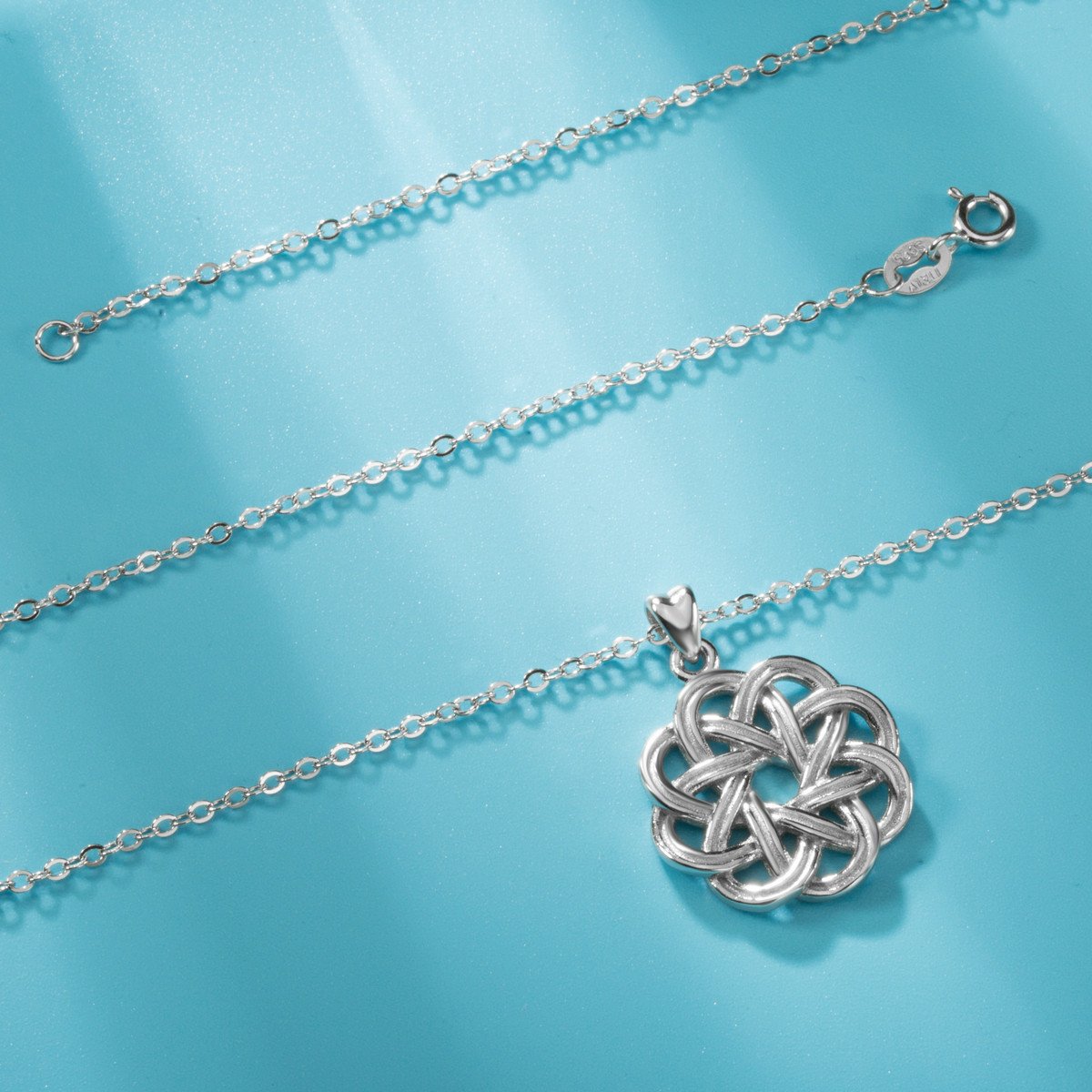 Eudora Harmony Bola Keltischer Knoten Kette 925 Silber 45,7cm