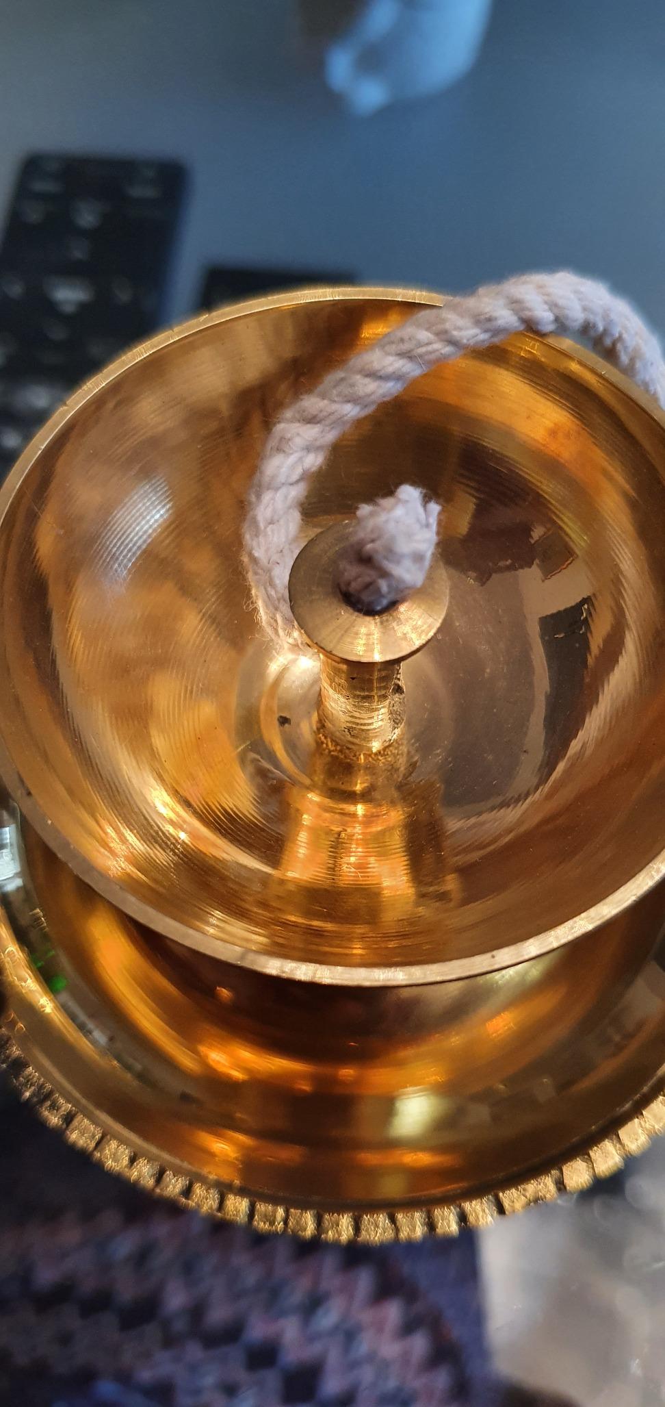NKlaus Candle Holder Öllampe Messing Gold groß