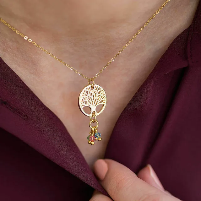 Joy by Corrine Smith Family Tree Halskette Gold Edelstein