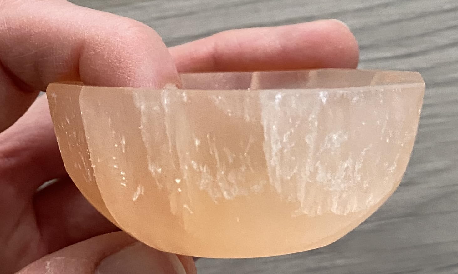 NKlaus Healing Crystals Selenit-Schale 6x6cm Pfirsich