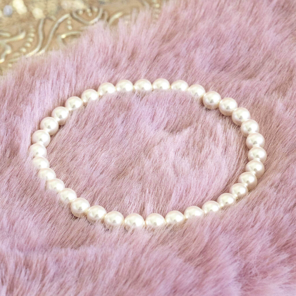 Joy by Corrine Smith Armband Perlen Stretch Silber Stapel