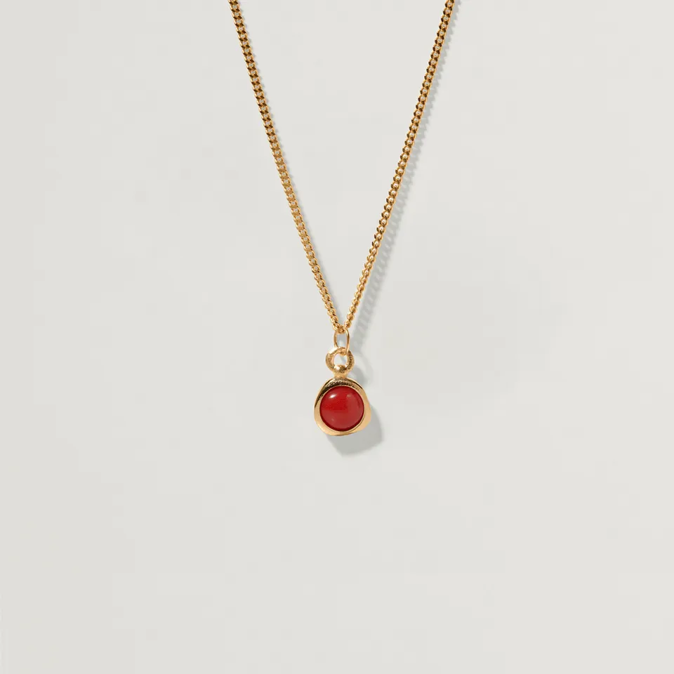Stilnest Zodiac Birthstone Kette Edelstein 45cm