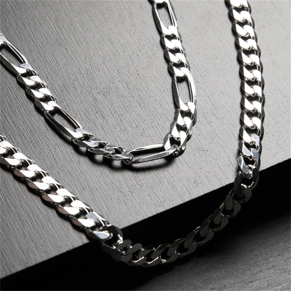 JEWLIX Panzerketten Halskette 925 Silber 8mm 75cm Herren