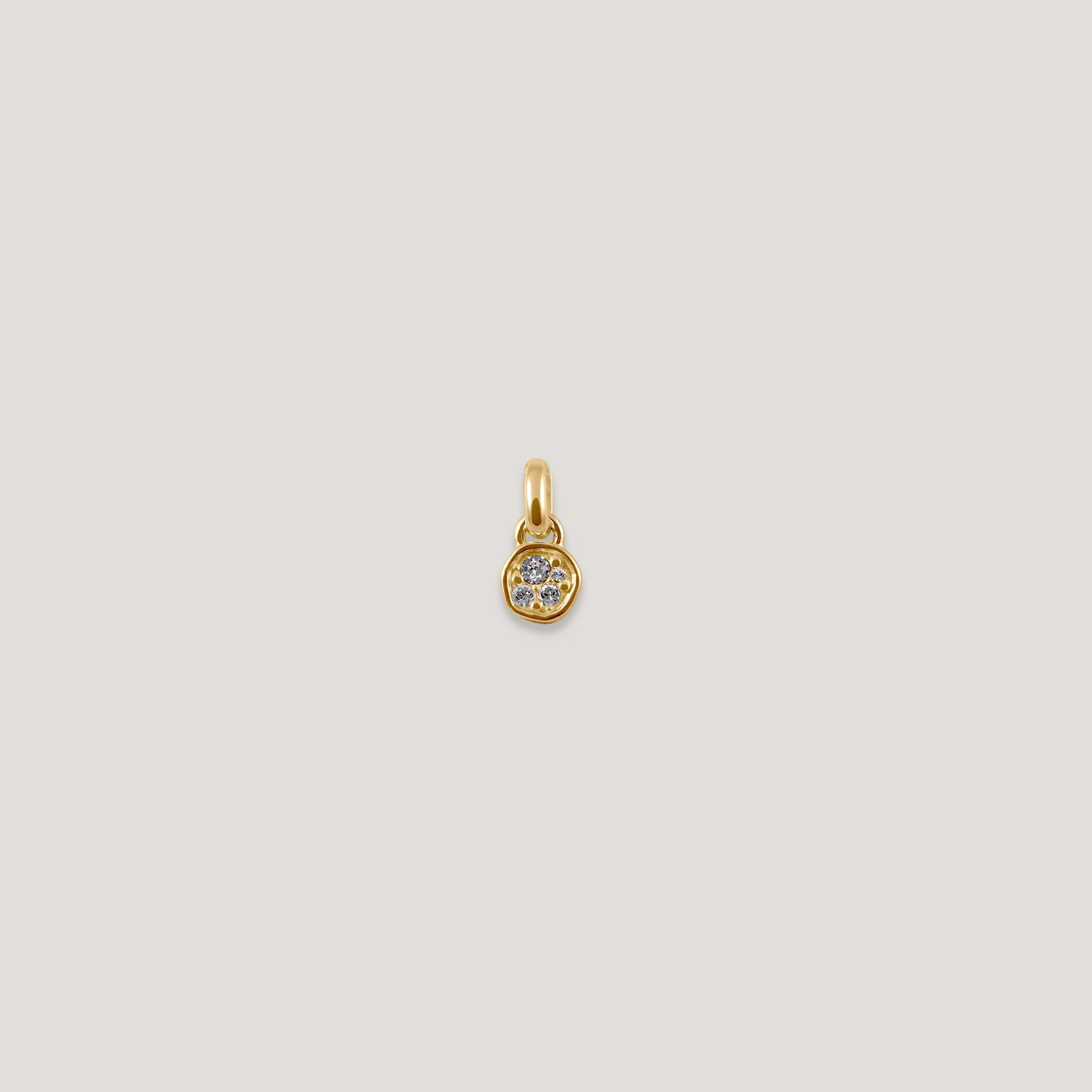 Stilnest Belong Pavé Anhänger 24k Vermeil Weiße Kristalle
