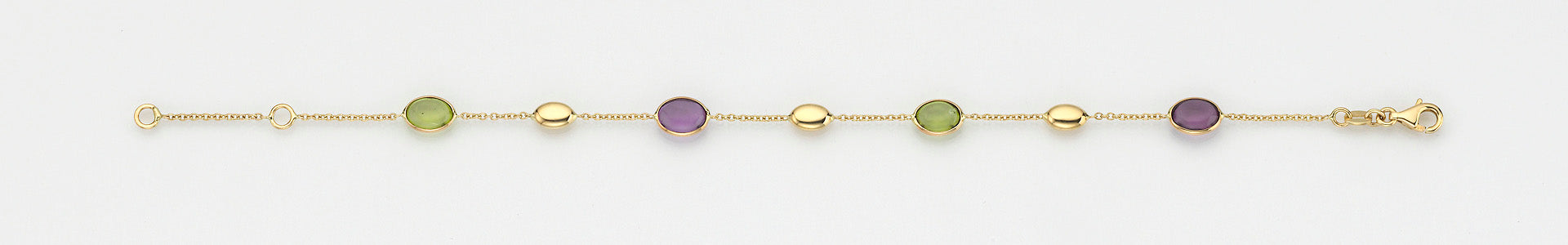 Eugen Rühle Armbänder 37.2101.271-100 Armband Amethyst Peridot Gold