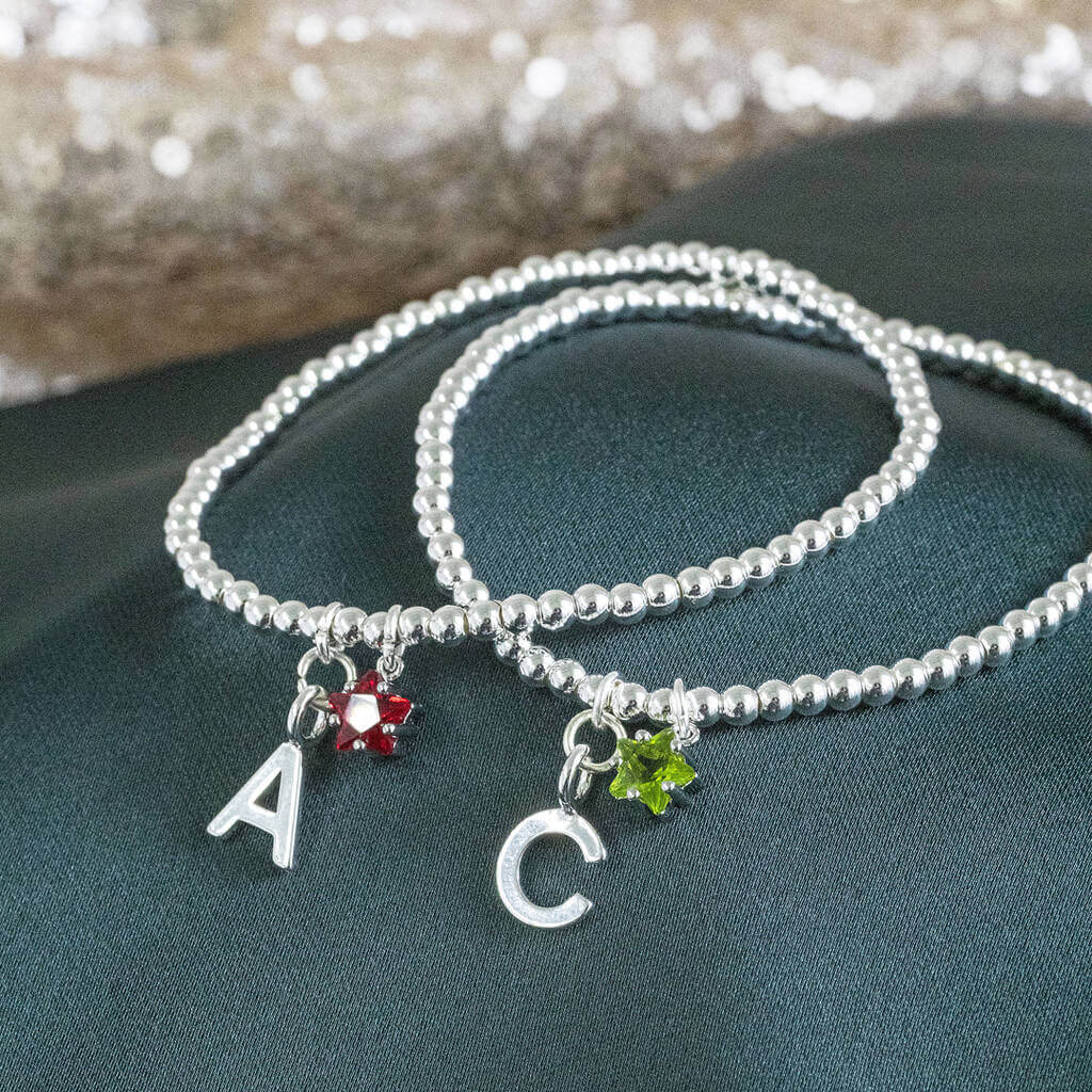 Joy by Corrine Smith Initial Stern Armband Silber verstellbar