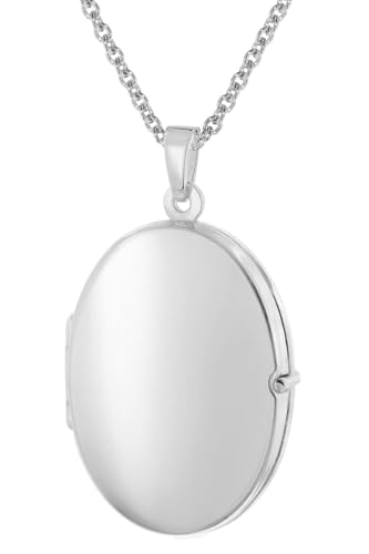 trendor Medaillon Halskette 925 Silber 26 mm 45 cm