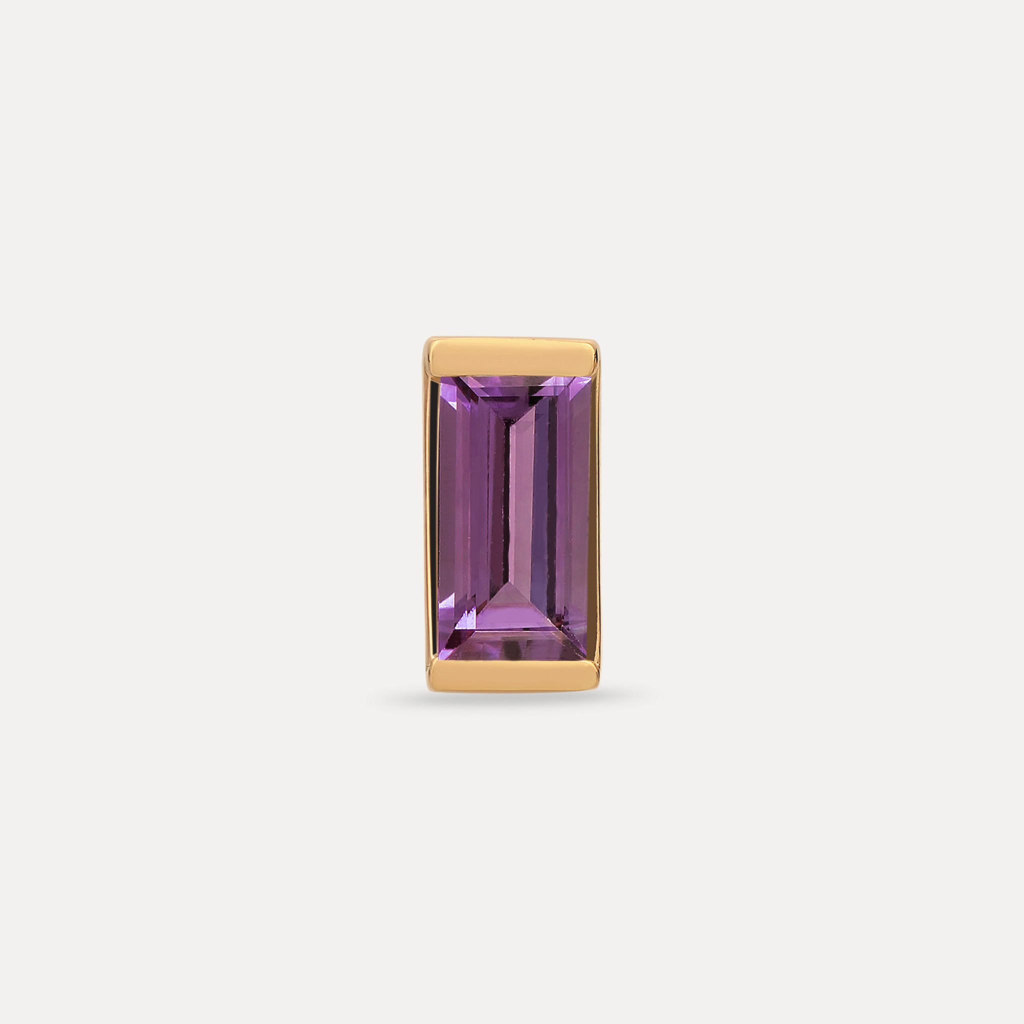 Stilnest Balance Baguette Ohrstecker Amethyst Single