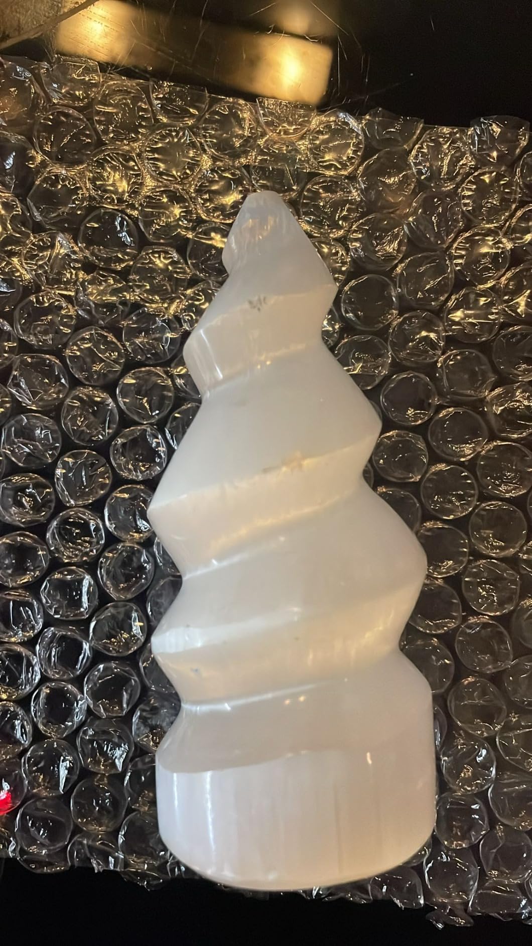 NKlaus Healing Crystals Selenit Spiral-Turm 10 cm Heilstein