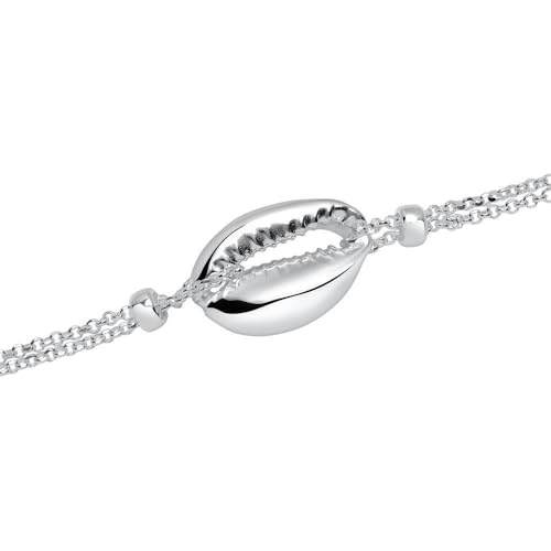 JEWLIX Muschel Armband Silber 925er Sterlingsilber Damen