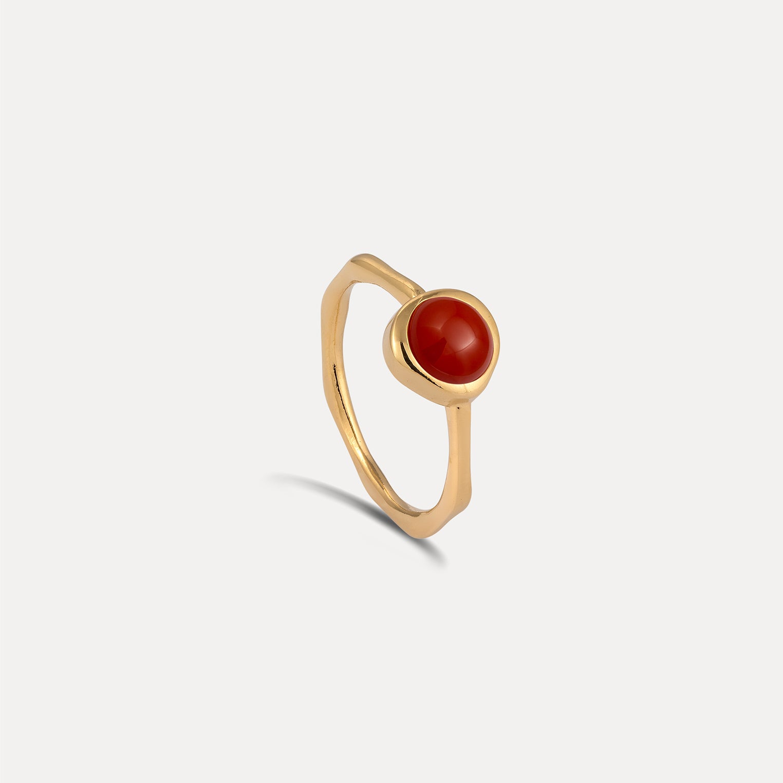 Stilnest Rings Zodiac Birthstone Ring Hochglanz Gold