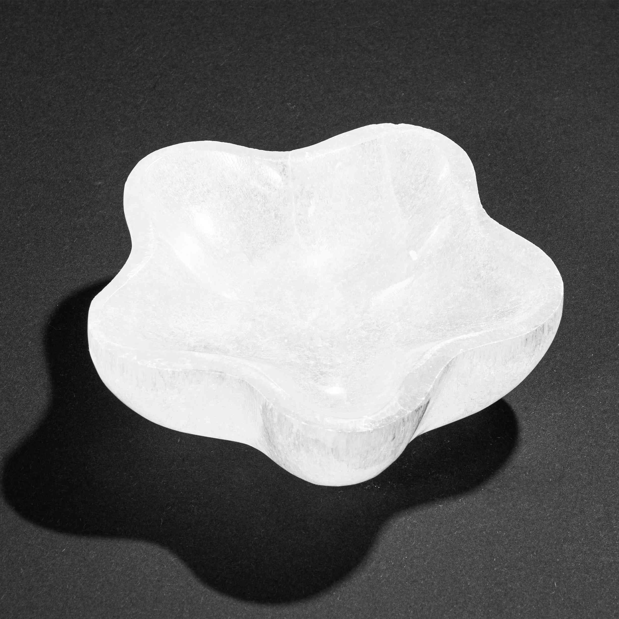 NKlaus HEALING CRYSTALS Selenit-Schale 9,5 cm Blume
