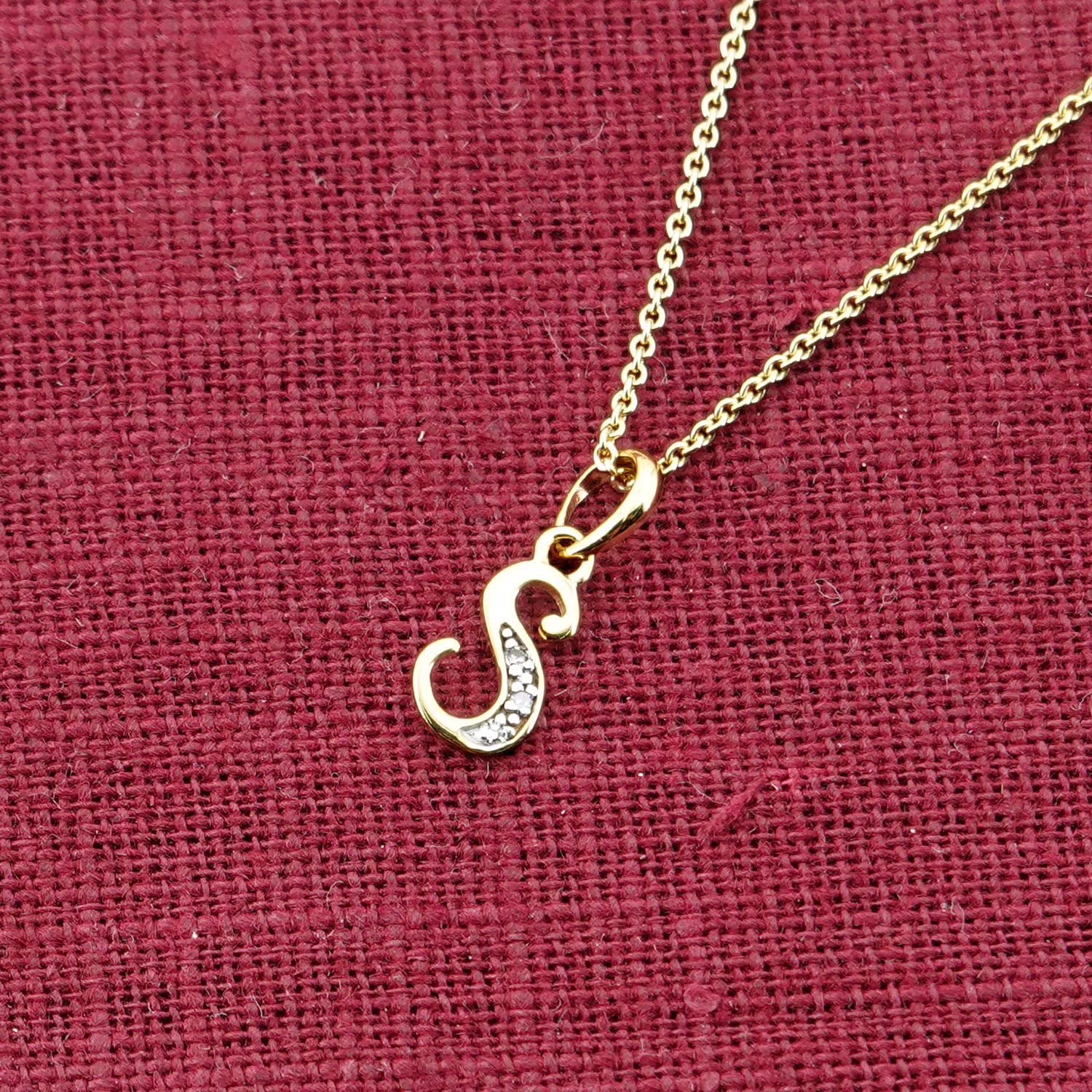 trendor Halsketten Buchstaben-Anhänger S Gold 42 cm Kette