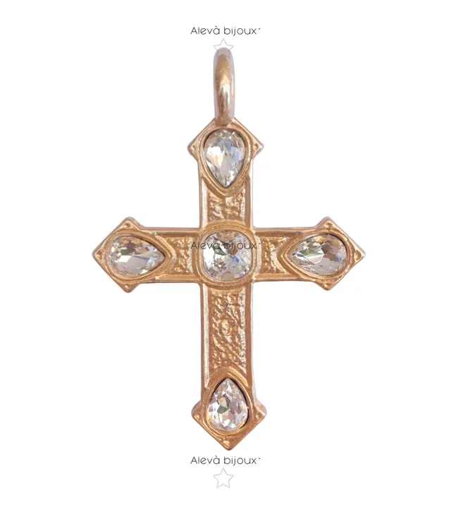 Alevá Bijoux Croci Demetra Kreuz Anhänger Gold