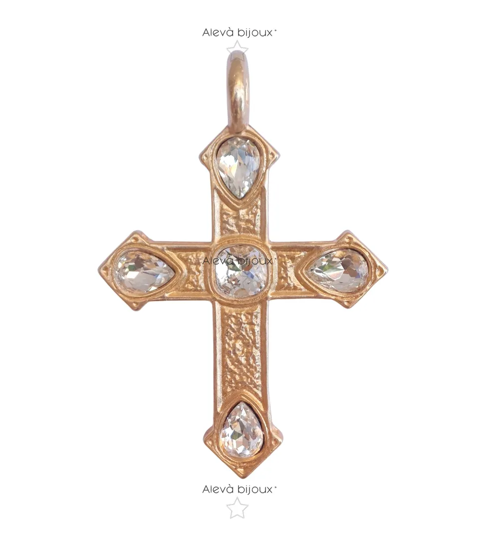 Alevá Bijoux Croci Demetra Kreuz Anhänger Gold