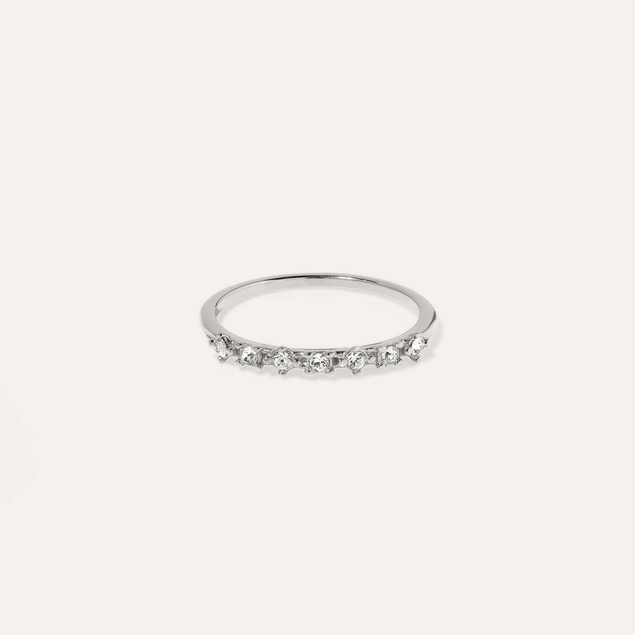 Stilnest Color Delight Ring Kristallring Weiß Gold 24k 49