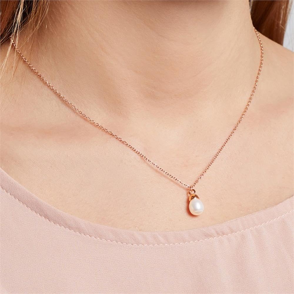 JEWLIX Ketten mit Anhänger Perlenkette 925er Silber rosé Damen