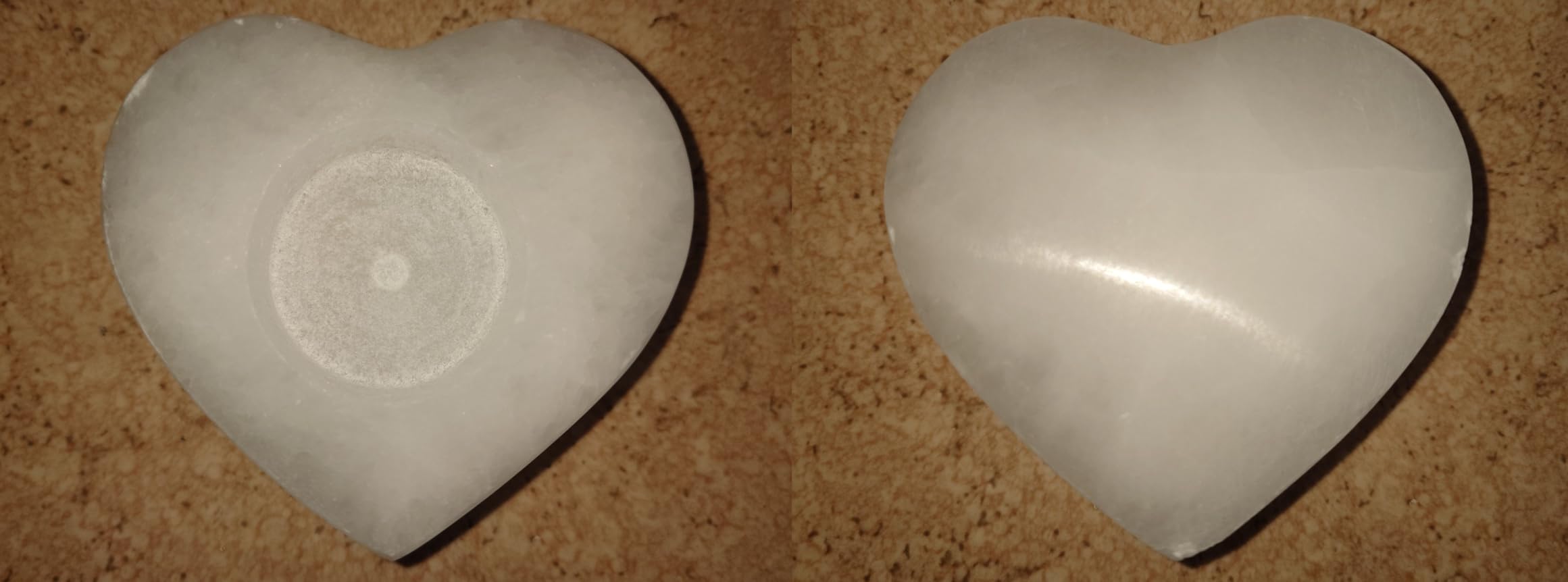 NKlaus Healing Crystals Selenit Teelichthalter Herz 8,5cm