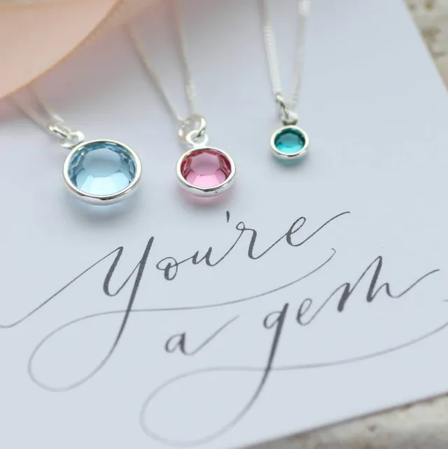Joy by Corrine Smith Swarovski Halskette Silber Geburtsstein Kristall