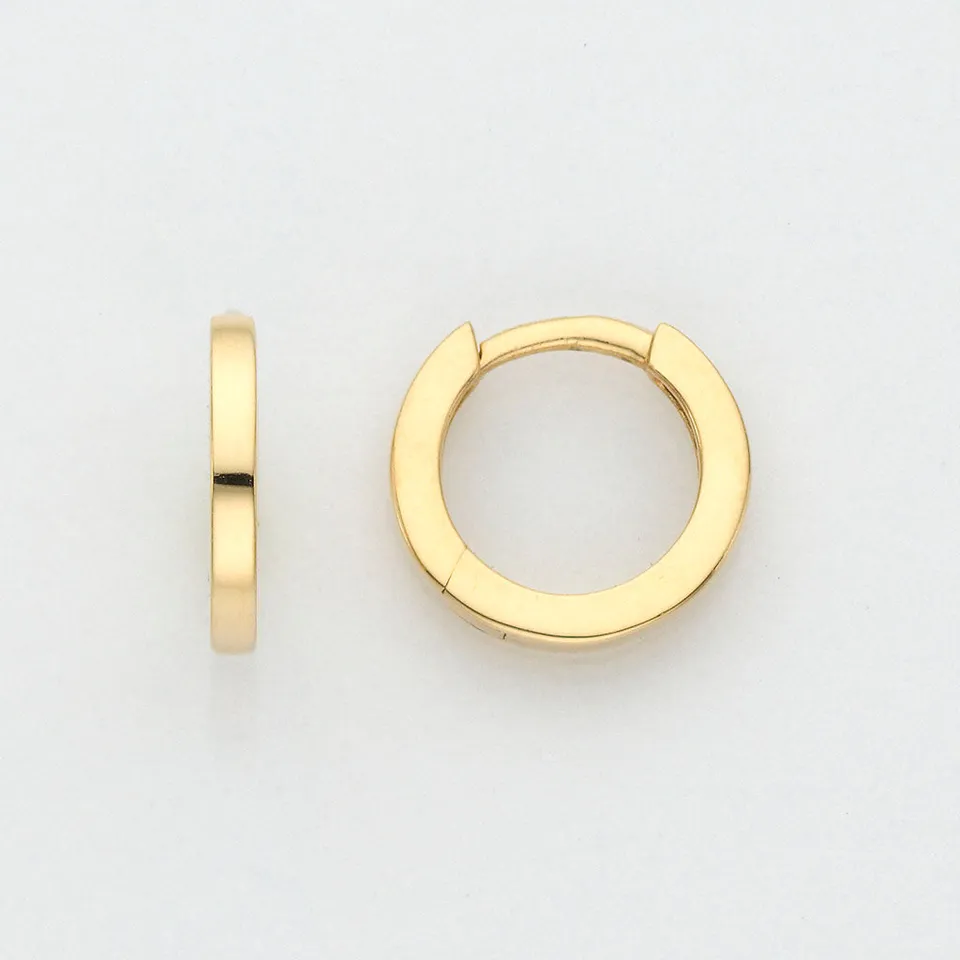 Eugen Rühle Ohrschmuck Scharnier-Creolen 1,5x12mm Ohrringe Weißgold
