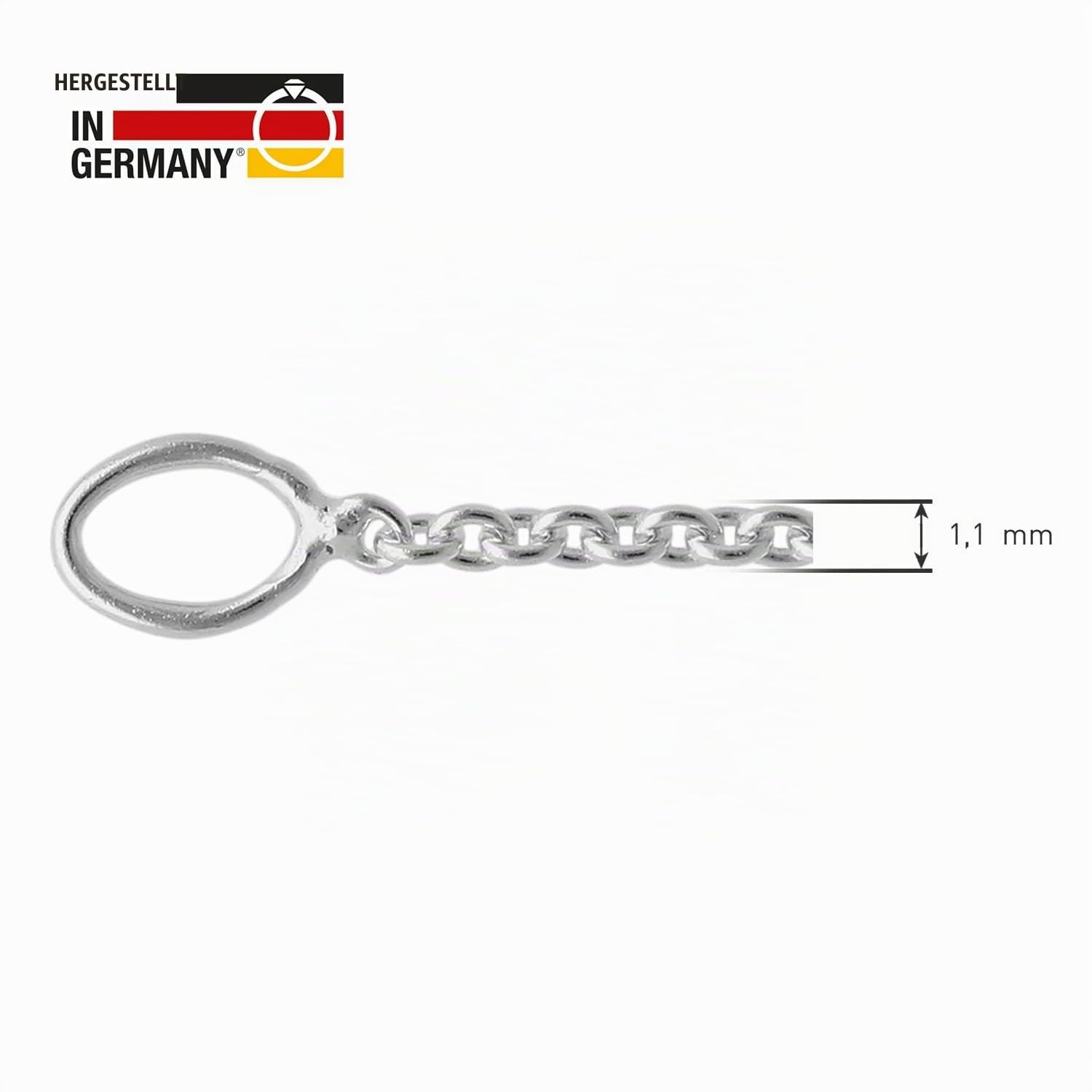 trendor 15700 Ankerkette Silber 925 Kette 1,1 mm 45 cm