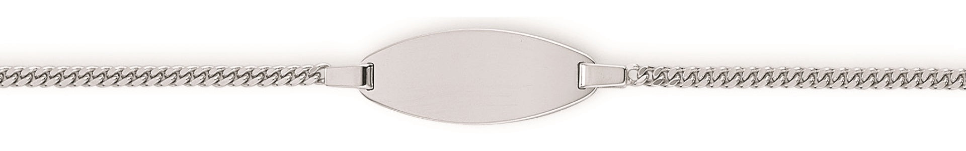 Eugen Rühle ID-Armband Panzerkette 760 Weißgold