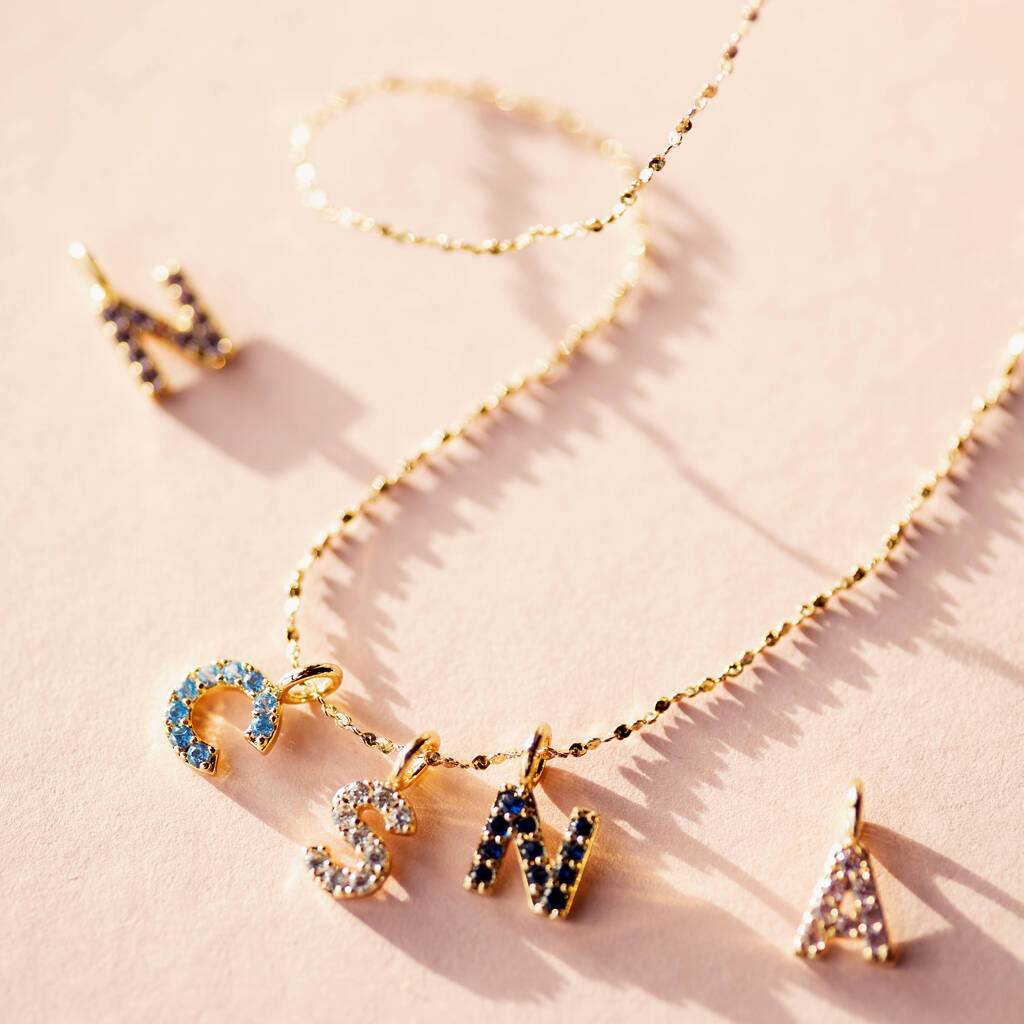 Joy by Corrine Smith Personalised Family Birthstone Halskette Gold