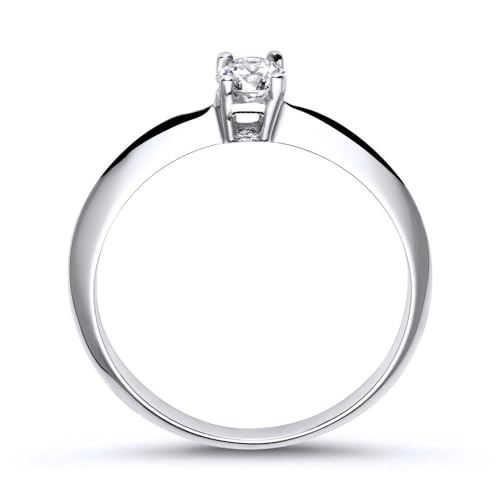 JEWLIX VR0009 Verlobungsring Silber Zirkonia dezent