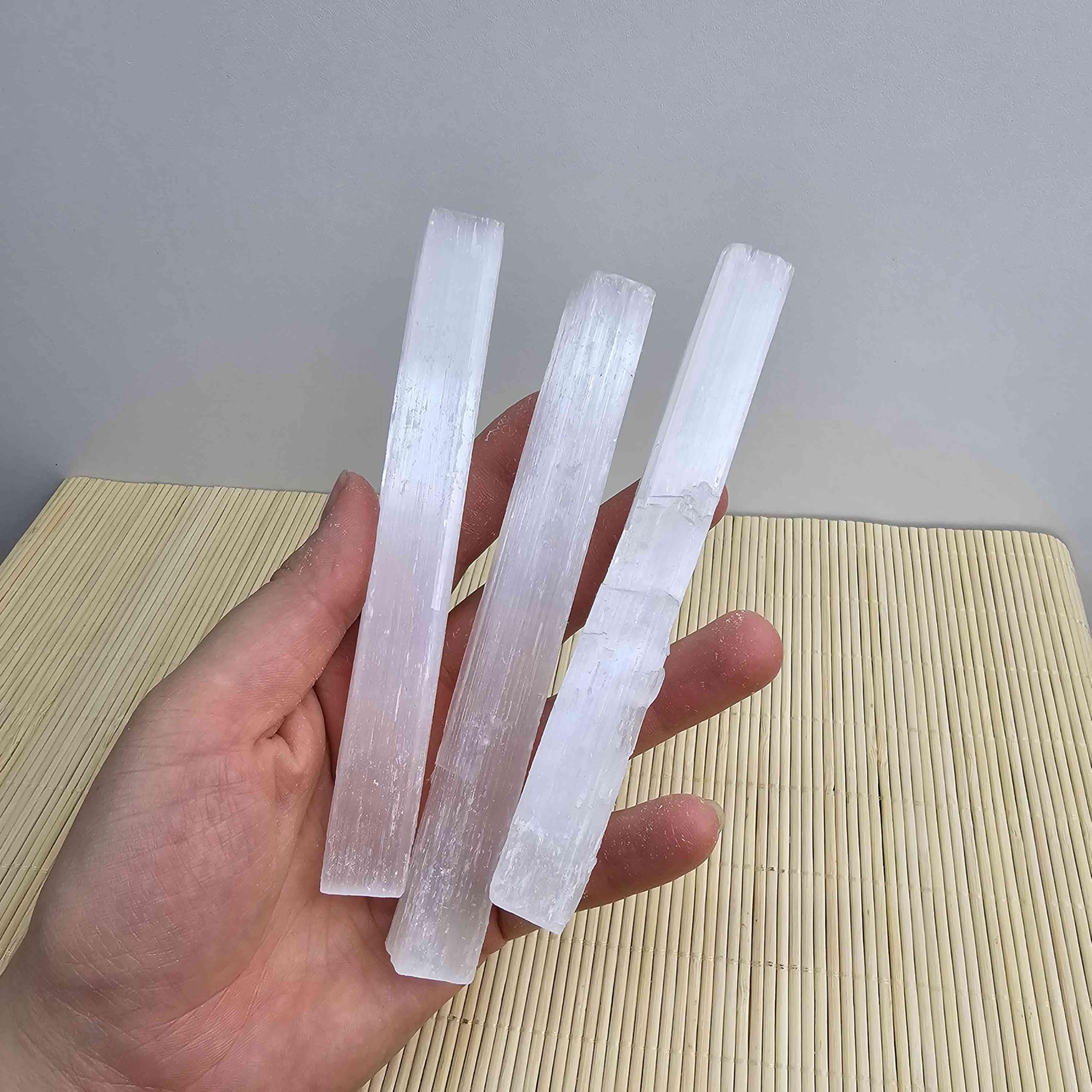 NKlaus Healing Crystals Selenit-Stab 15cm Energiestab 1 Stück