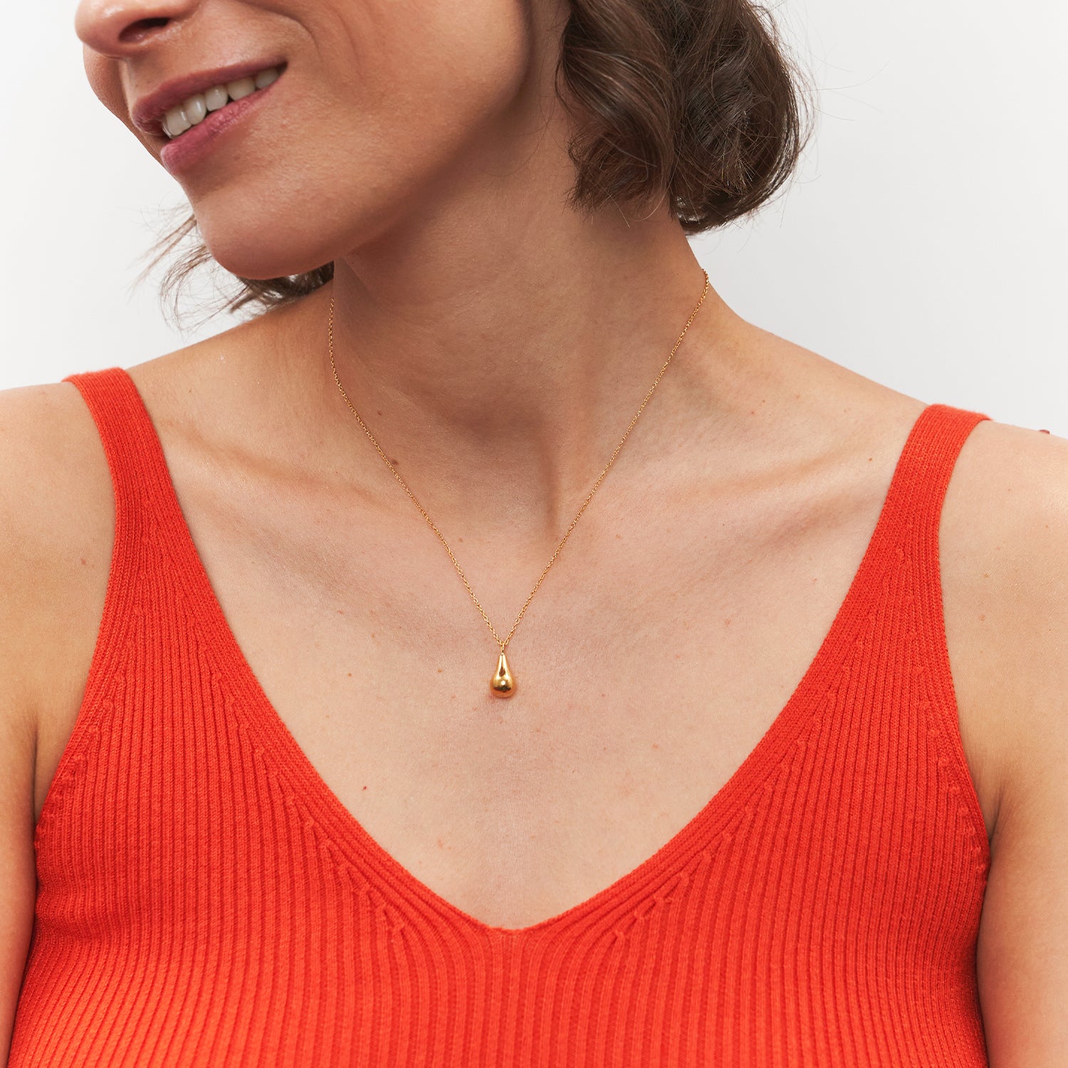 Stilnest Eden Pear Anhänger Birne Vermeil 13x8mm