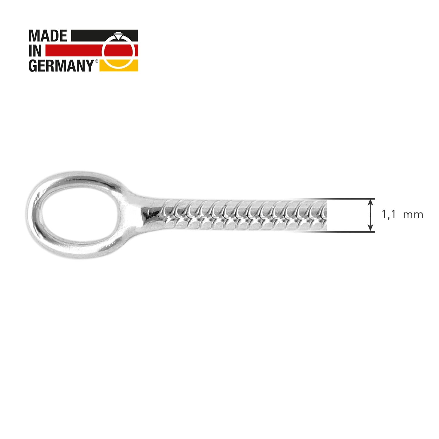 trendor Halsketten Schlangenkette 925 Silber 40 cm 1,1 mm