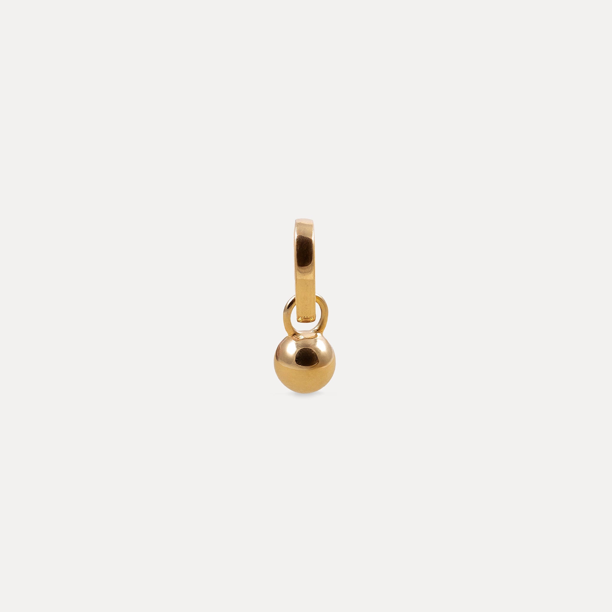 Stilnest Sphere Charm Anhänger Gold Vermeil Kugel