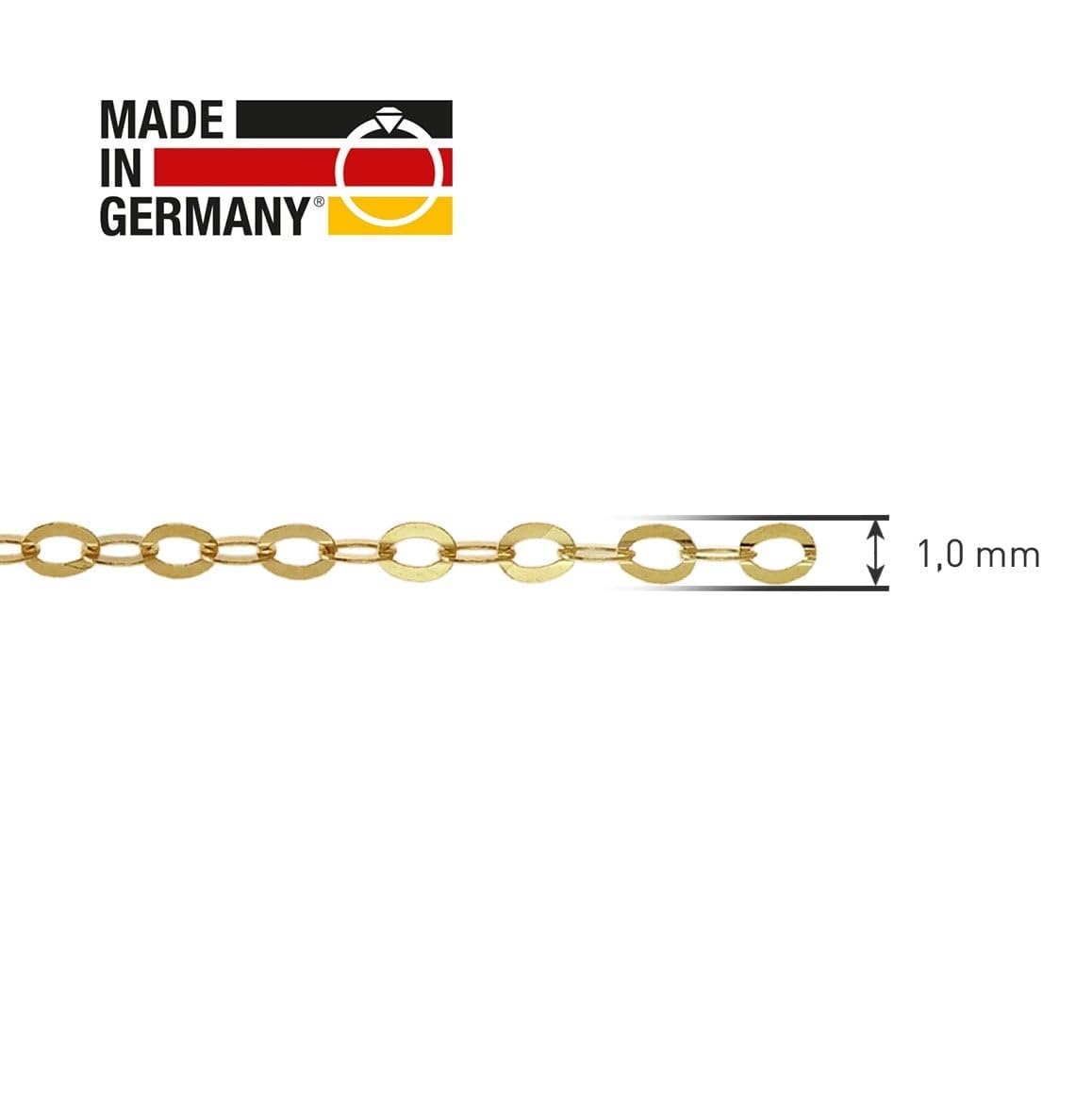 trendor 31215 Halskette 333 Gold 36 cm 1,4 mm