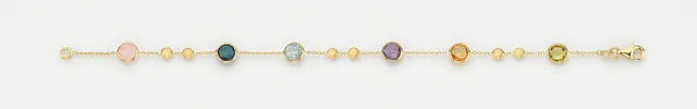 Eugen Rühle Armbänder Armband Farbsteine Goldlinsen 585 Gelbgold