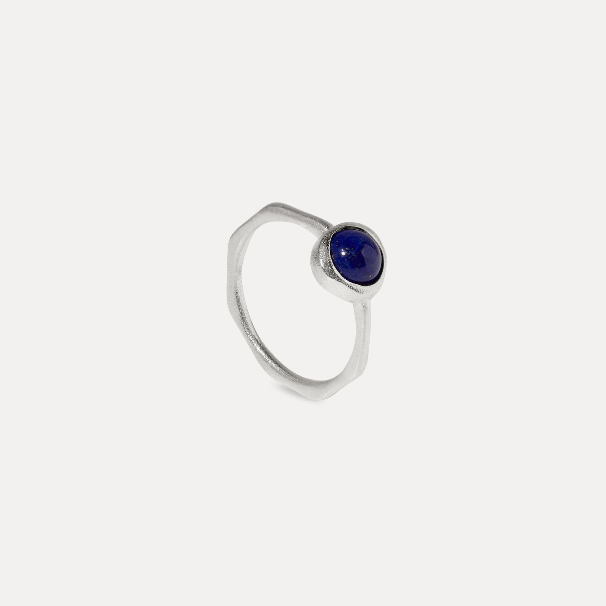 Stilnest Zodiac Birthstone Ring 925 Silber Widder Cabochon
