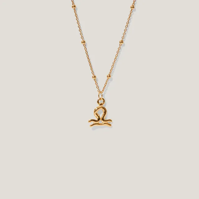 Stilnest Zodiac Charm Kette 45cm Gold Vermeil Krebs