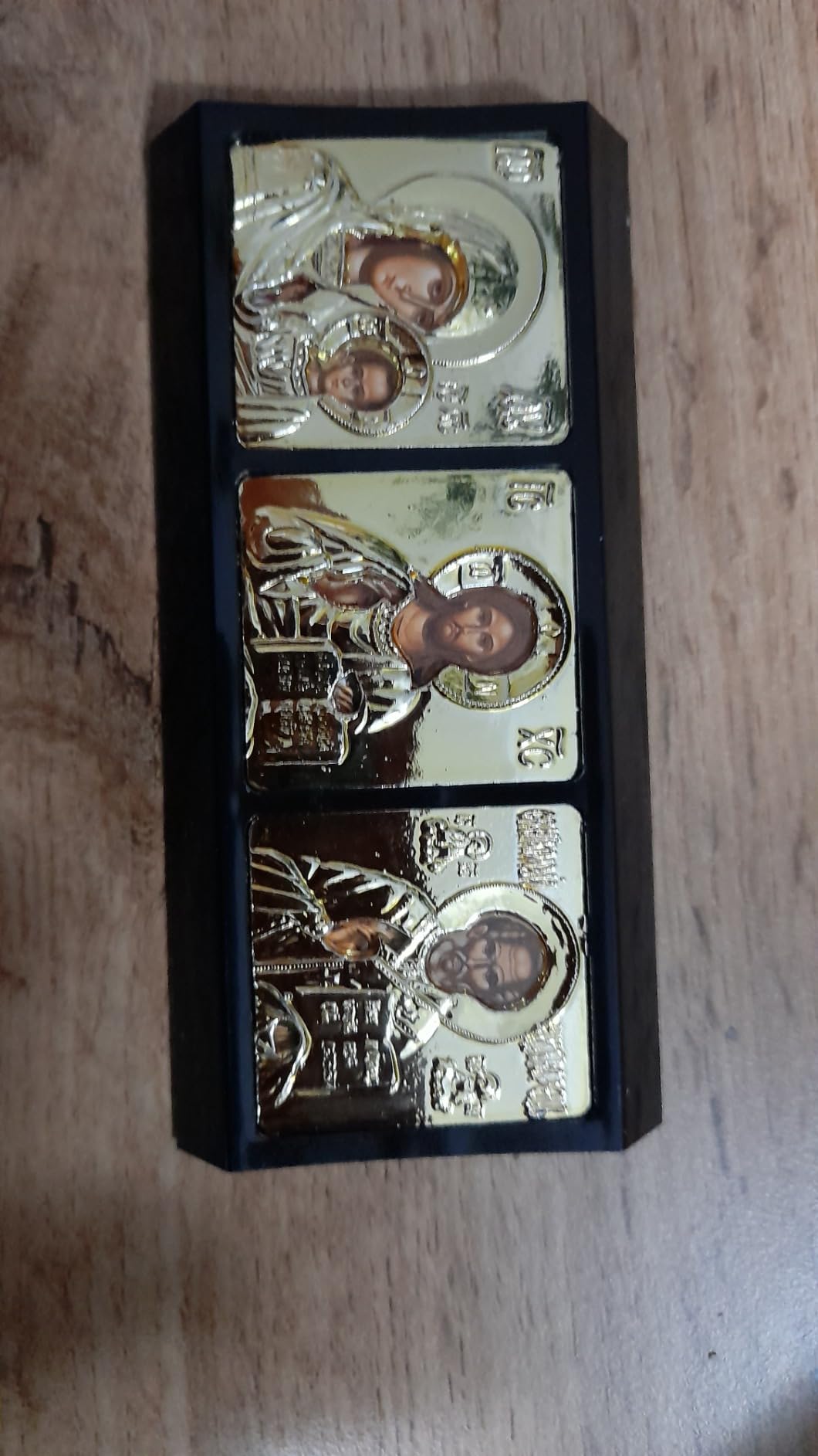 NKlaus Auto-Triptychon 11329 Kunststoff Ikone 11 cm