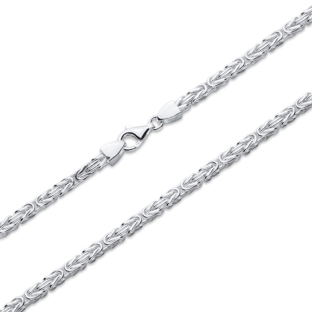 JEWLIX Königskette Silber Halskette 3,2 mm 45 cm