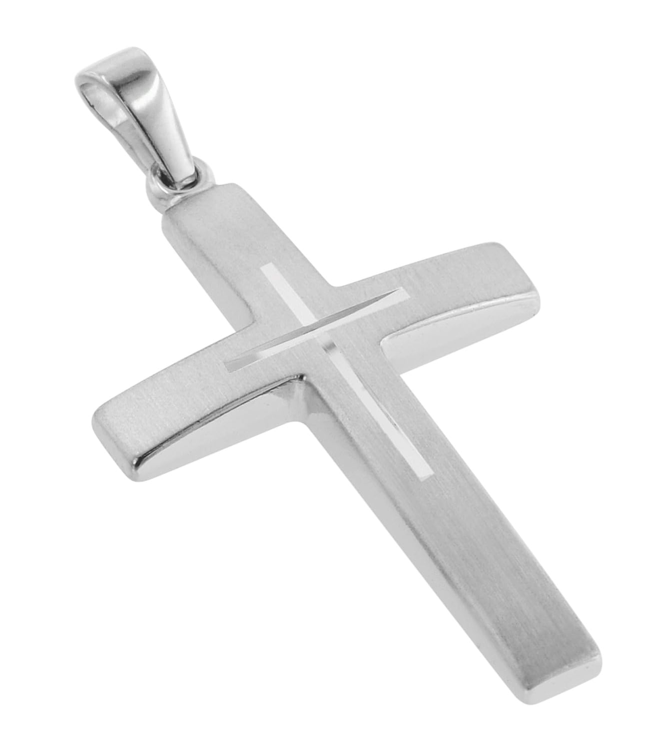 trendor Kreuz 60705 Herrenkette Silber mit Kette 60 cm