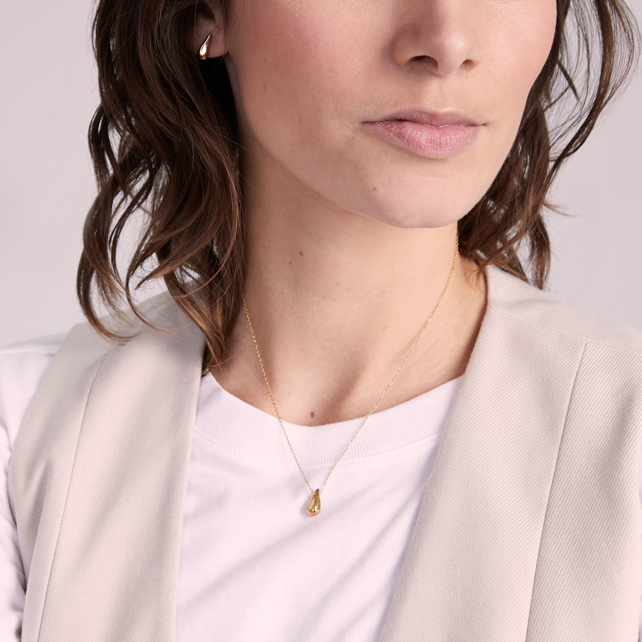Stilnest Mini Drop Anhänger Gold Vermeil 13 mm