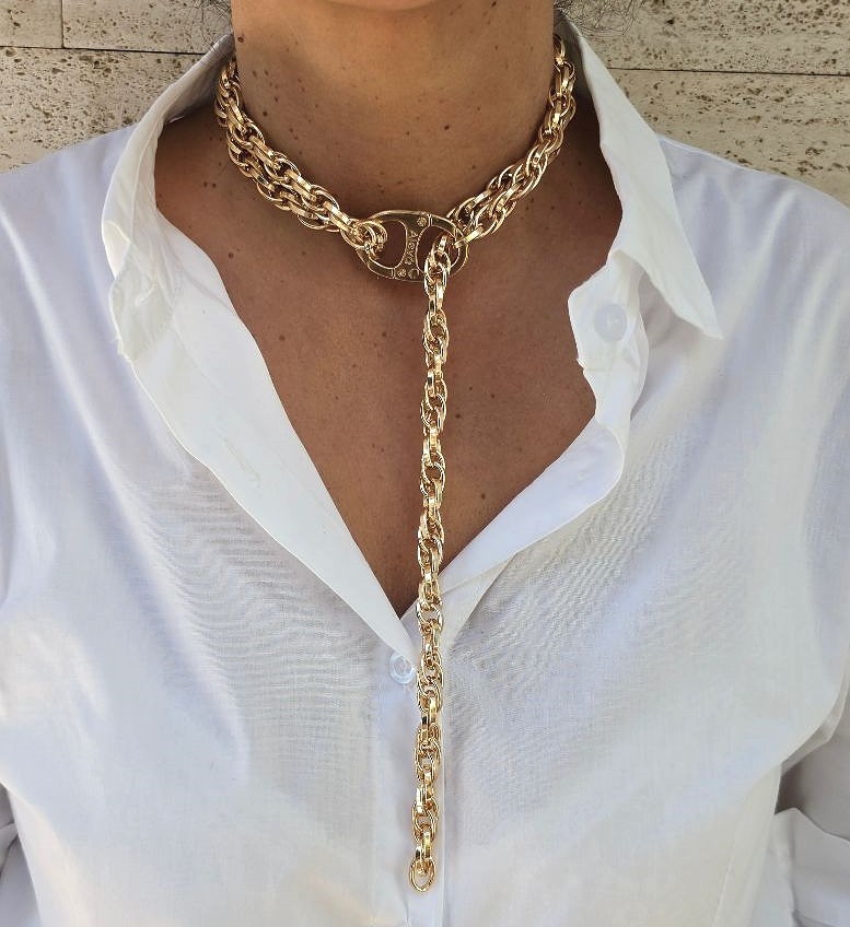 Alevá Bijoux Ottavia Halskette Gold Silber nickelfrei