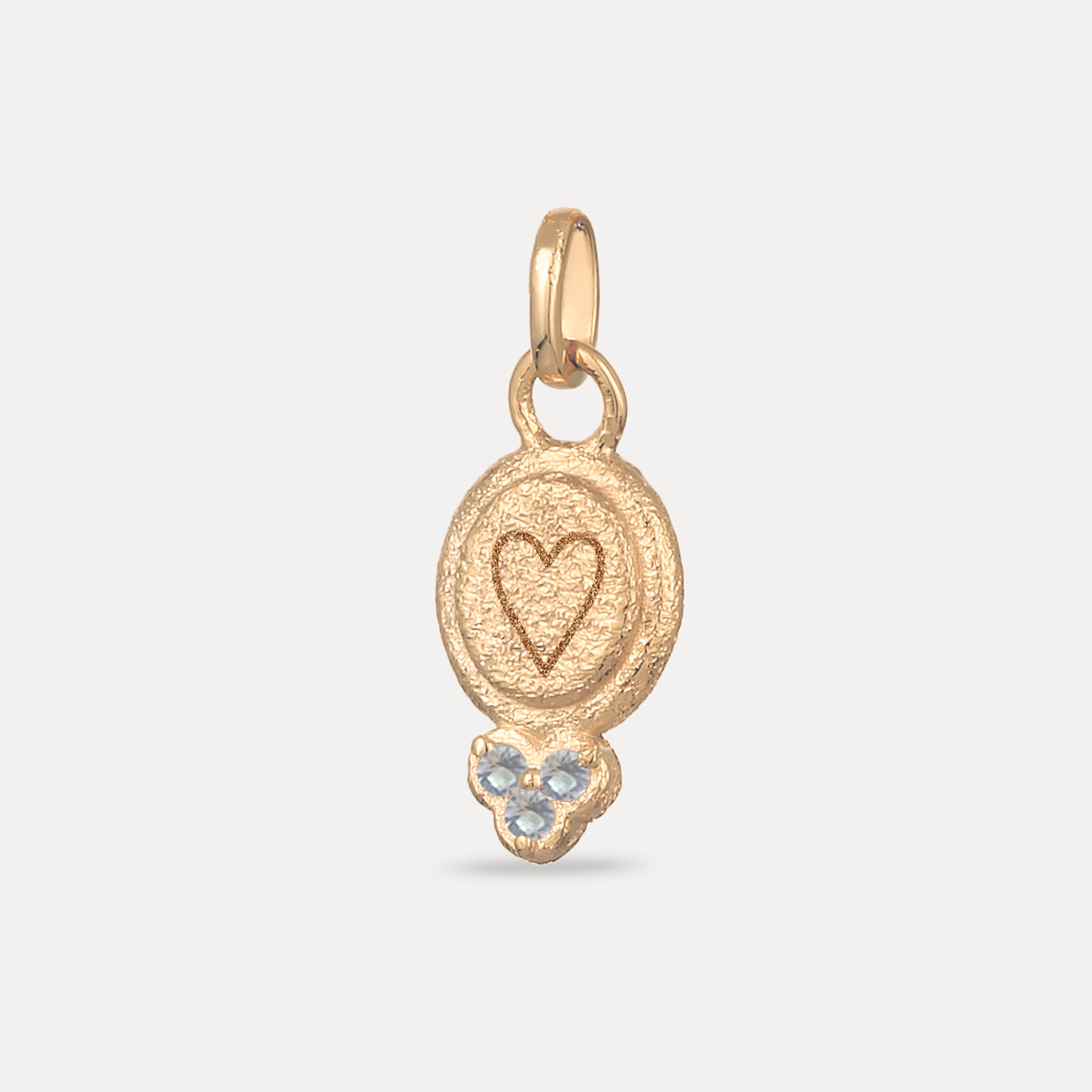 Stilnest Trinity Emblem Anhänger Aquamarin 585 Gold