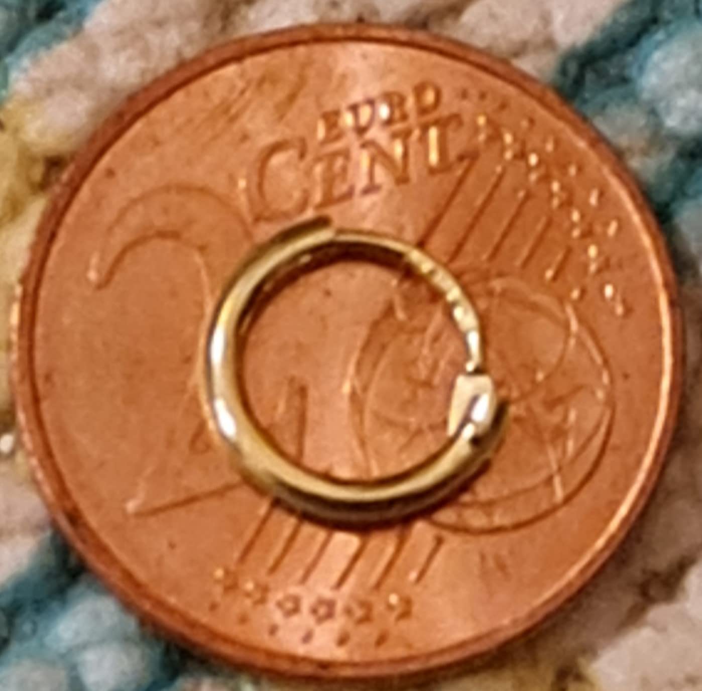 NKlaus Jewellery Klapp-Creolen Echtgold 585 Ohrringe 13mm Paar